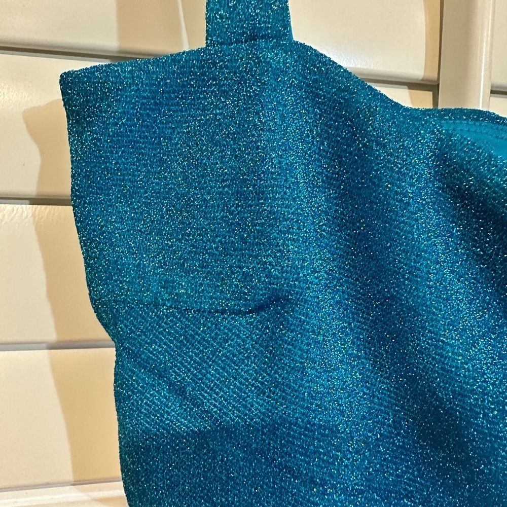 Hello Molly Teal Glitter Tank Top - Picture 3 of 3